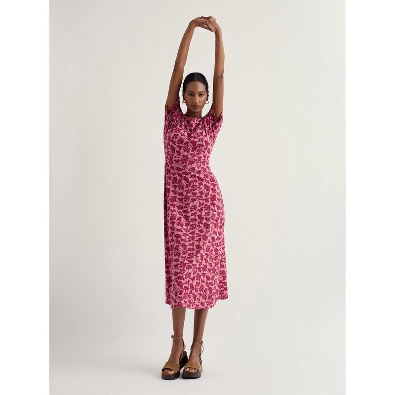 Seasalt Cornwall Mirva Dress Inky Cowslip Wild Rose image number 3